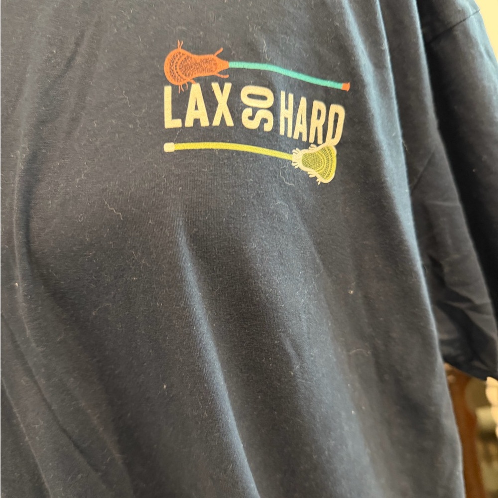 Lax So Hard navy Graphic T-Shirt